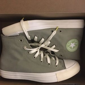 High Top Women’s Sage Green Suede Converse Sneaker
